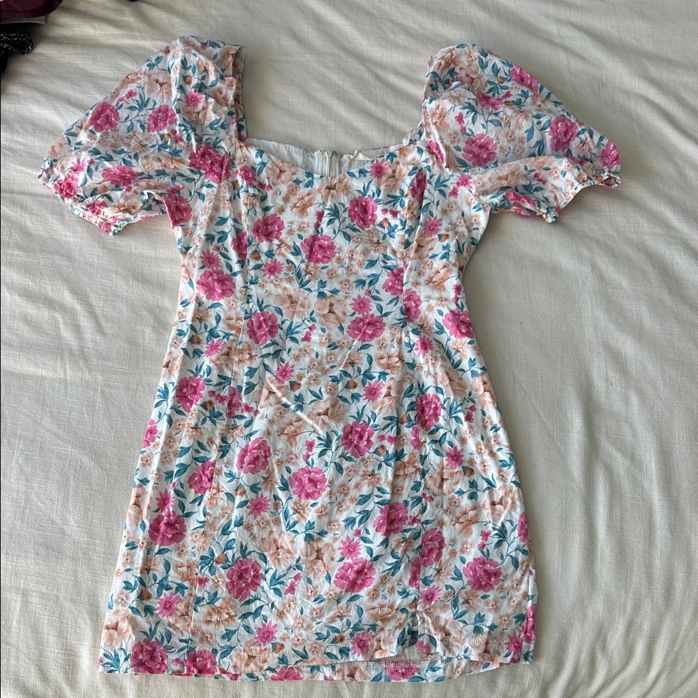 Altar'd State Floral Puff Sleeve Dress